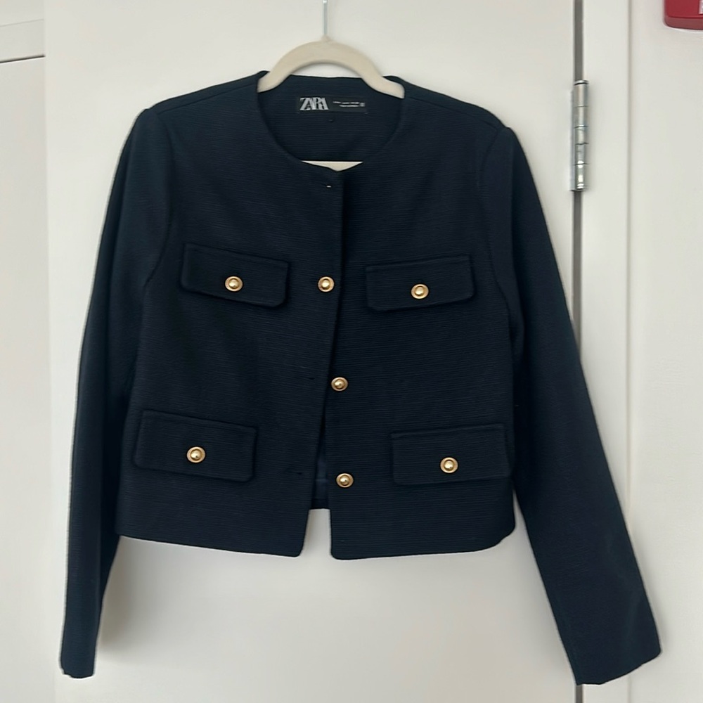 Zara navy jacket size medium